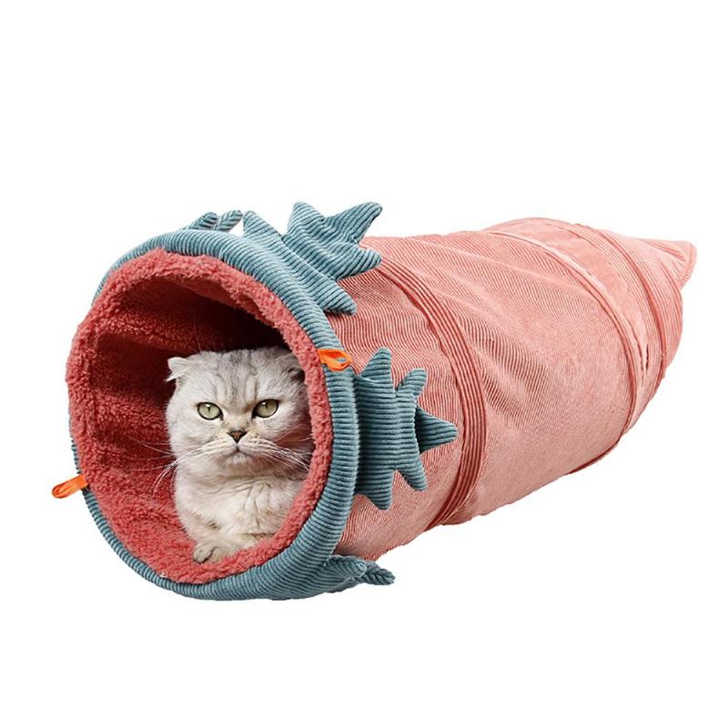 

LanLan Cute Folding Vegetable Shape Warm Pet Tunnel Dogs Nest Cats Toy
