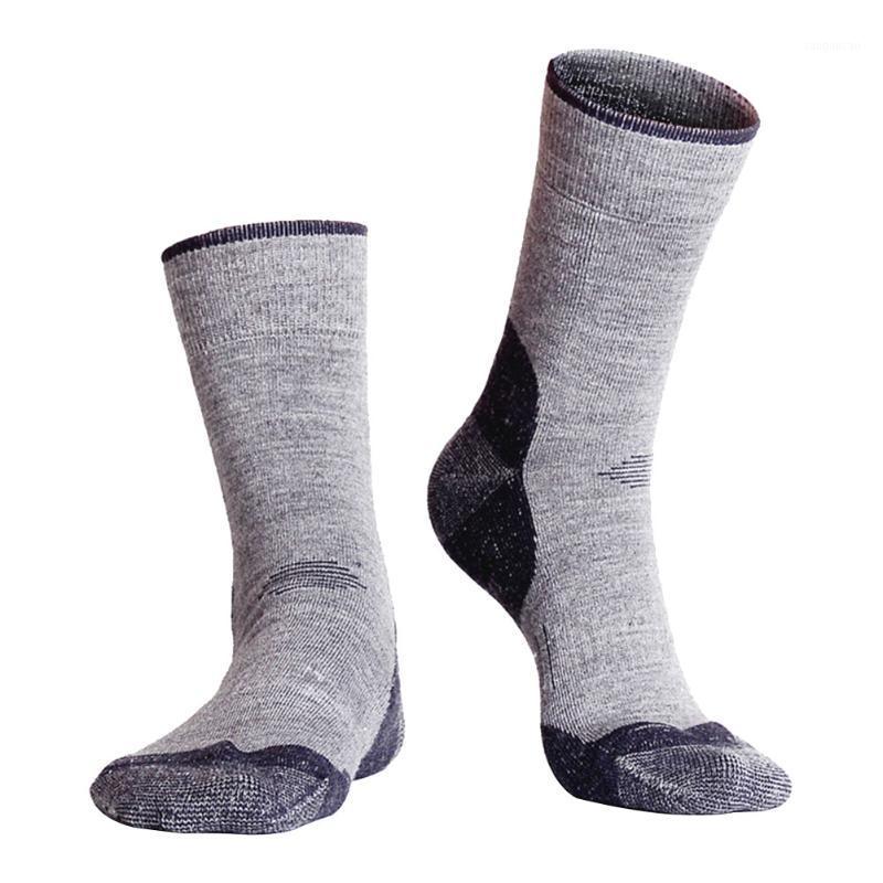 

1 Pair Breathable Thicken Warm Soft Outdoor Skiing Comfortable Walking Sport Wool Blend Elastic Jogging Men Socks Winter1, Grey