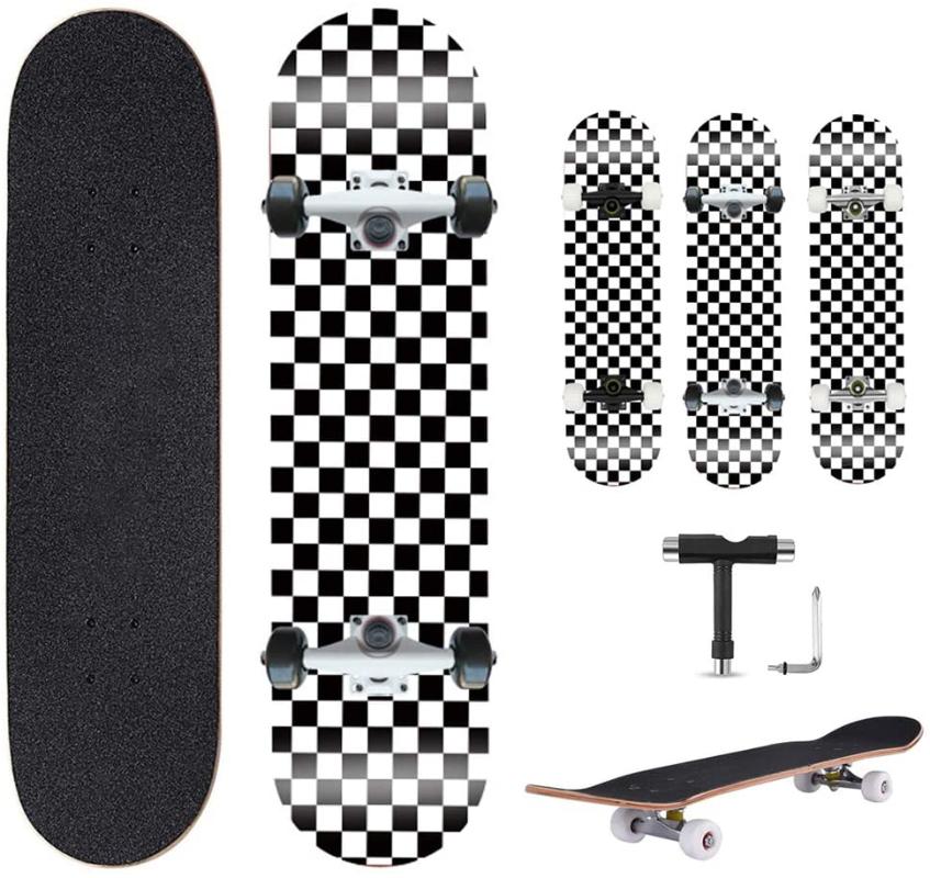 

Children Skateboard Audlts Double Upright Four Wheel Deck Board LongBoard Outdoor Sports 80*20CM