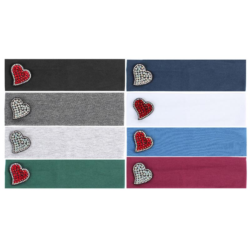 

Newborn Baby Boys Elastic Hair Turban Girls Headbands Cute Heart Rhinestones Headband for Baby Girl Headbands Geometric Bands, Rainbow black