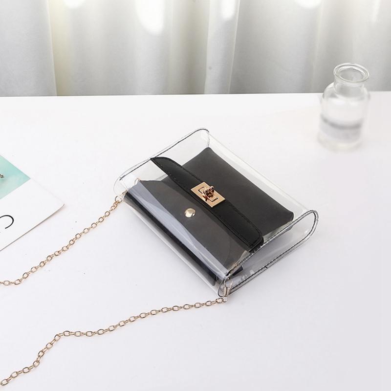 

X 2019 Jelly Package Korean Version Of The Trend Of New Fashion Lock Small Square Bag 2019 New Transparent Messenger Purse1