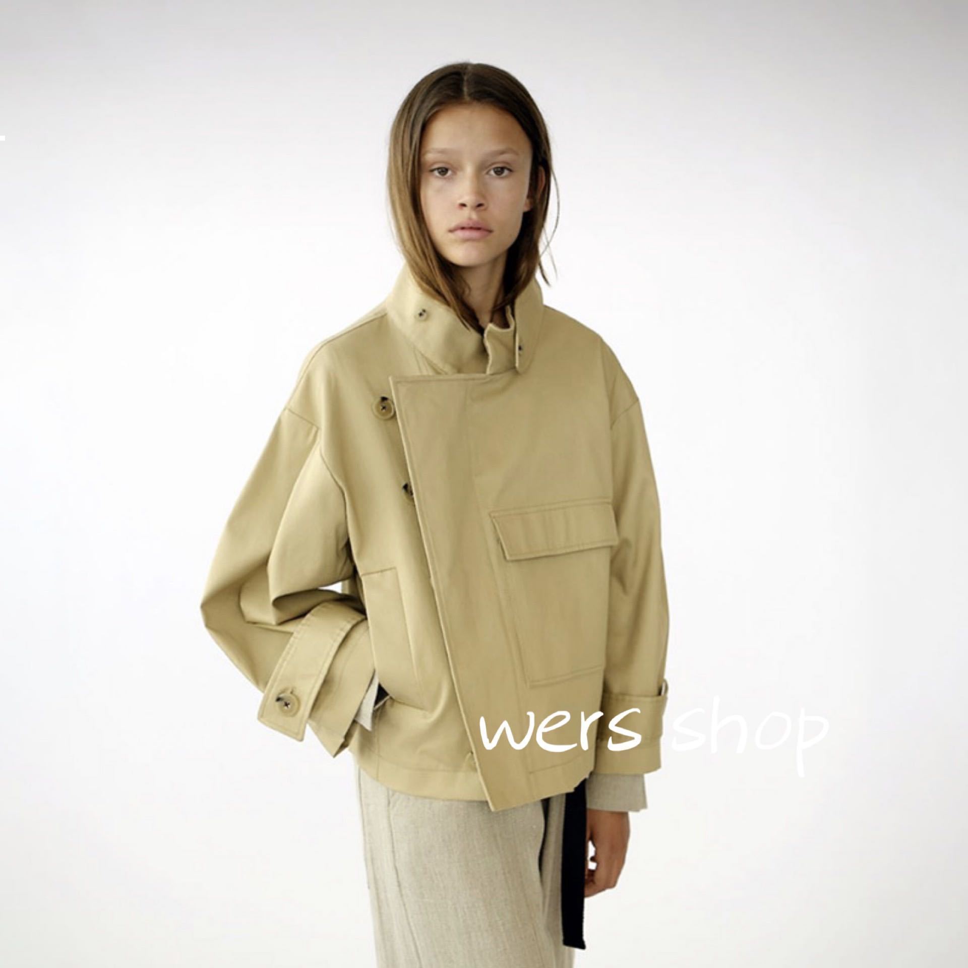 

autumn 2021 New New Winter Jacket Dkhaki Proof Water Khaki Coat Luxury Designer Woman Clothes 1t6z V6TP, Short