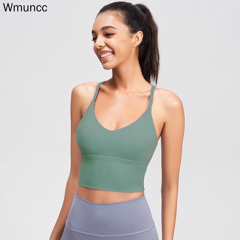 

Wmuncc Women Yoga Sports Bra Push Up Tops Quick Dry Stretchy Fitness Workout Running Padded Underwear High Quality1, Black