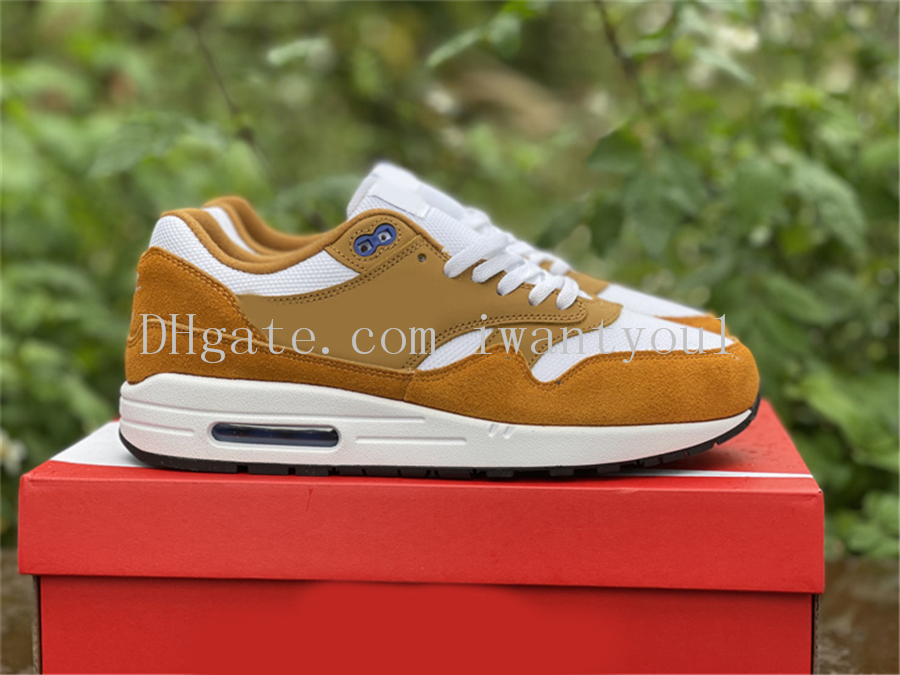 

Authentic Atmos 1 Premium Dark Curry Green Olive Tough Red Shoes Men Women Sport Blue Black True White Outdoor Sneakers Sports With Box US4-12, Customize