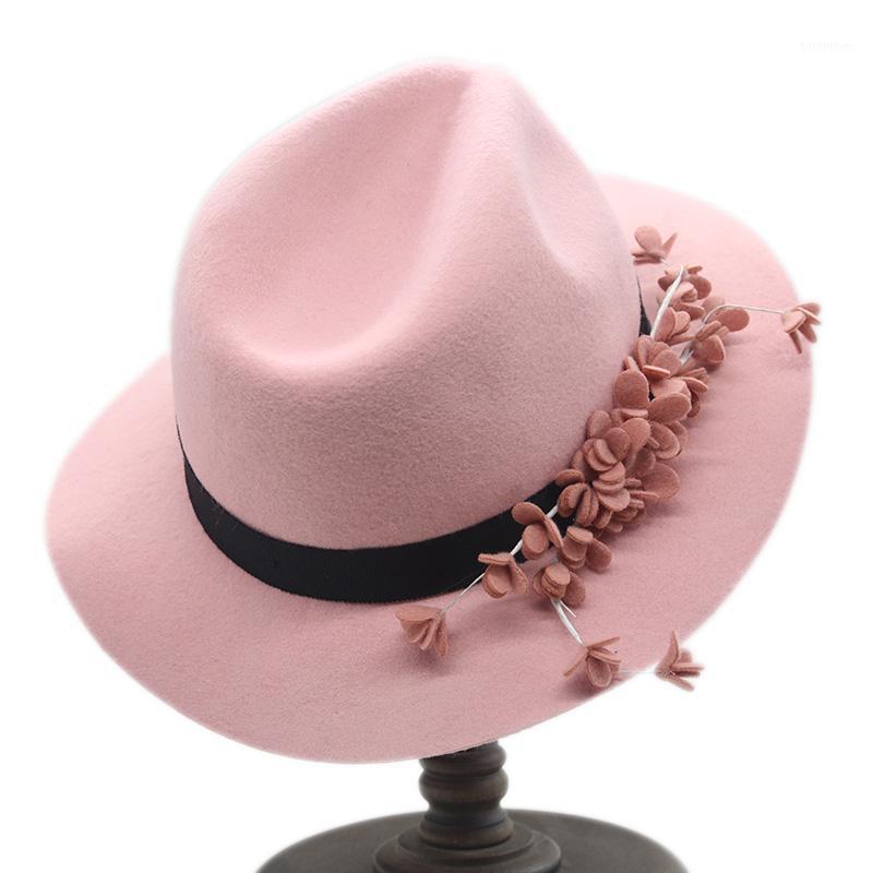 

Women 100% Australia Wool Hat Large Wide Brim Felt Fedoras Hats Winter Hat For Wedding Cloche Hats Sombrero Mujer1, Black