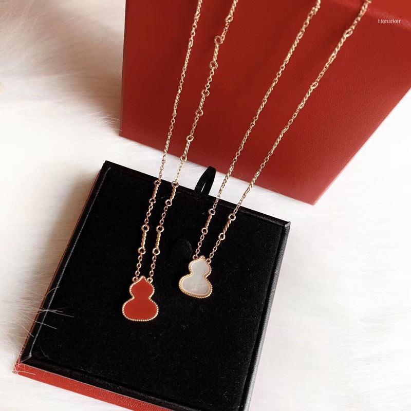 

Pendant Necklaces Necklace Gourd 925 Sterling Silver For Women's High Jewelry Christmas Party Gift Large Twist Chain11