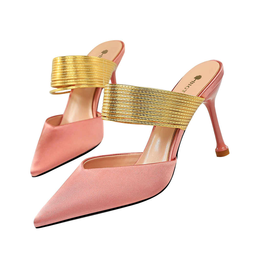 

2020 springtime slingshot stilettos for sexy woman's toe pointed sandals high heels party women's wedding shoes RG0V, Black