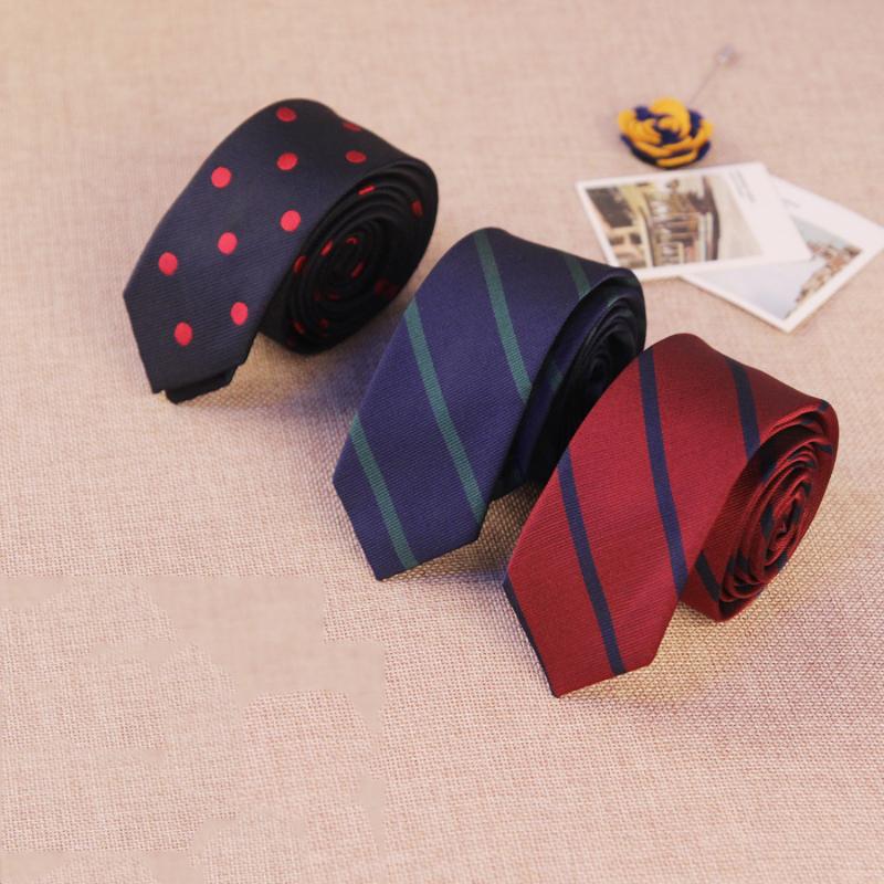 

New 5cm Polyester Neck Ties for Mens Suit Striped Gravatas Slim Skinny Cravat Wedding Party Necktie Accessory