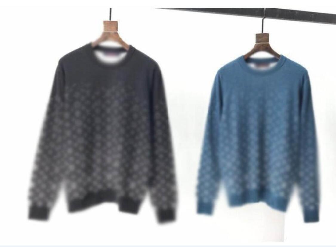 

Autumn and winter new Striped sweater Color gradient letters round neck sweater Men Designer high quality Casual Hoodie Pullover Sweater, Black