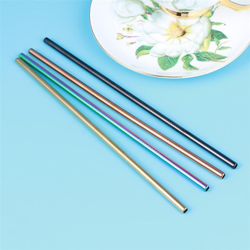 

1 Pc 215x6mm Stainless Steel Drinking Straw Reusable Straight Straw for Tumblers(Multicolor)1