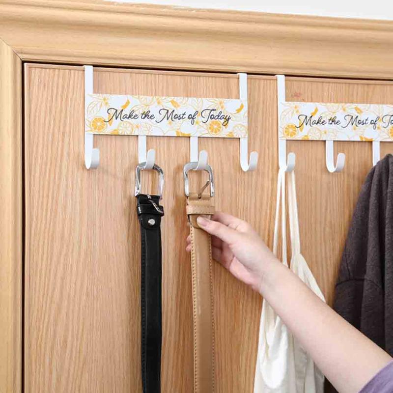 

kichen organizer Over-The-Door Hook Rack Metal Hooks Hanger Storage Holder Hanging Coat Hat home decoration accessories