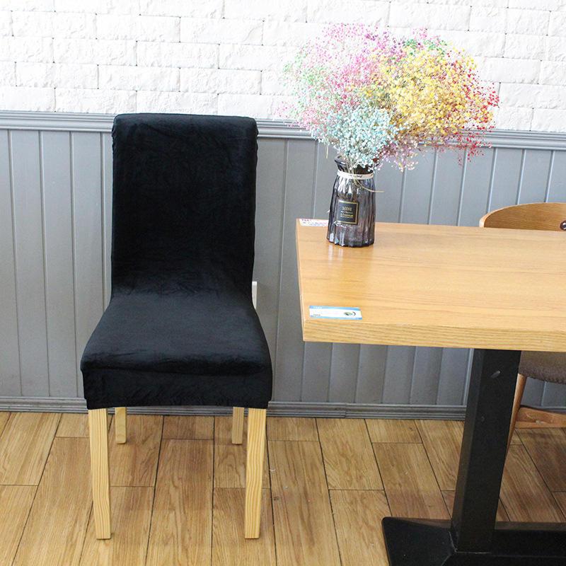 

Chair Covers Soft Plush Thickening Elastic Office Computer Seat Cover Universal Slipcover Stretch Removable Wedding Party Room
