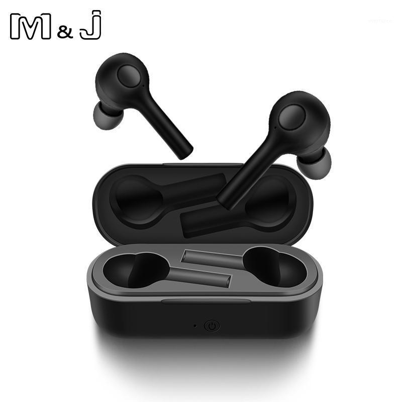 

M&J New TWS Mini Bluetooth Earphones Wireless Headset Headphones Bluetooth 5.0 Stereo Sports Earbuds with Mic for Andorid1, White