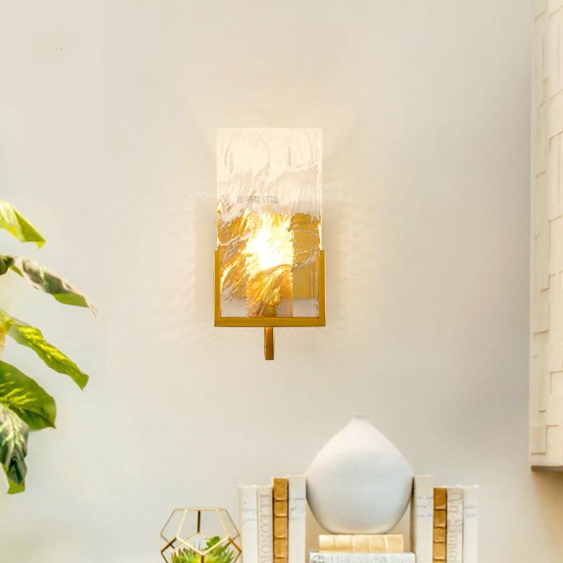 

Postmodern minimalist Nordic crystal block wall-mounted light living room TV background wall aisle creative lamp YHJ011512