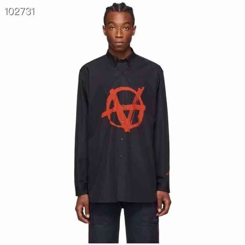 

20ss men women high quality Antiwar Album spray painted top tee long sleeve VETEMENTS t-shirt, Black1