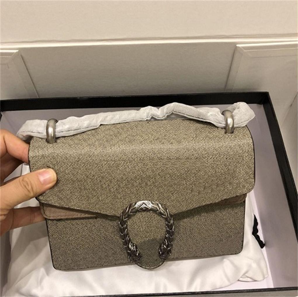 

Mini Dionysuss flap handbag silver chain canvas shoulder crossbody bag fashion high quality ladies genuine leather Tiger Head Closure bags, Others