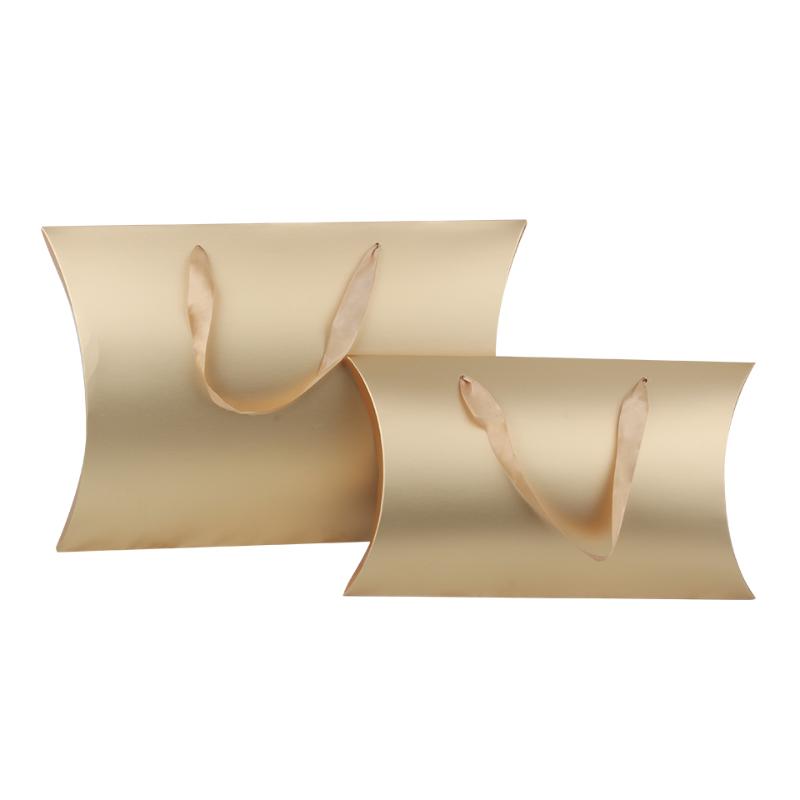 

Gold Virgin Hair Extension Packaging Pillow Box Hair Wigs Packing Paper Box, Jewelry Gift Packing Box ,Custom Metal Sticker Logo