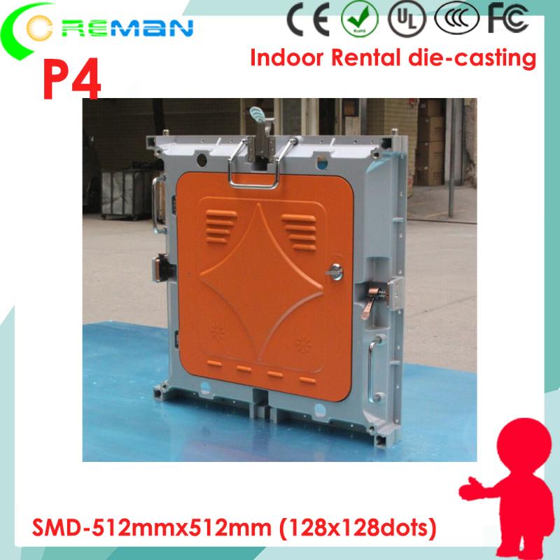 

indoor interior smd2121 p4 led video panel empty die casting cabinet , Indoor led tv panels p4 full color Linsn novastar control