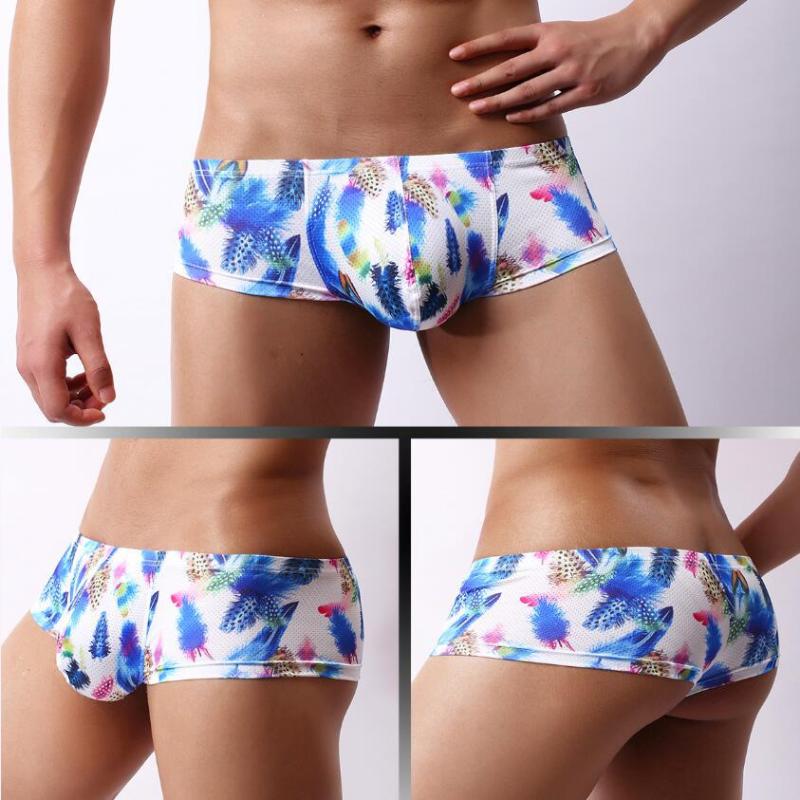 

Sexy Low Waist Mens Underwear U Convex Mesh Breathable Mens Boxers