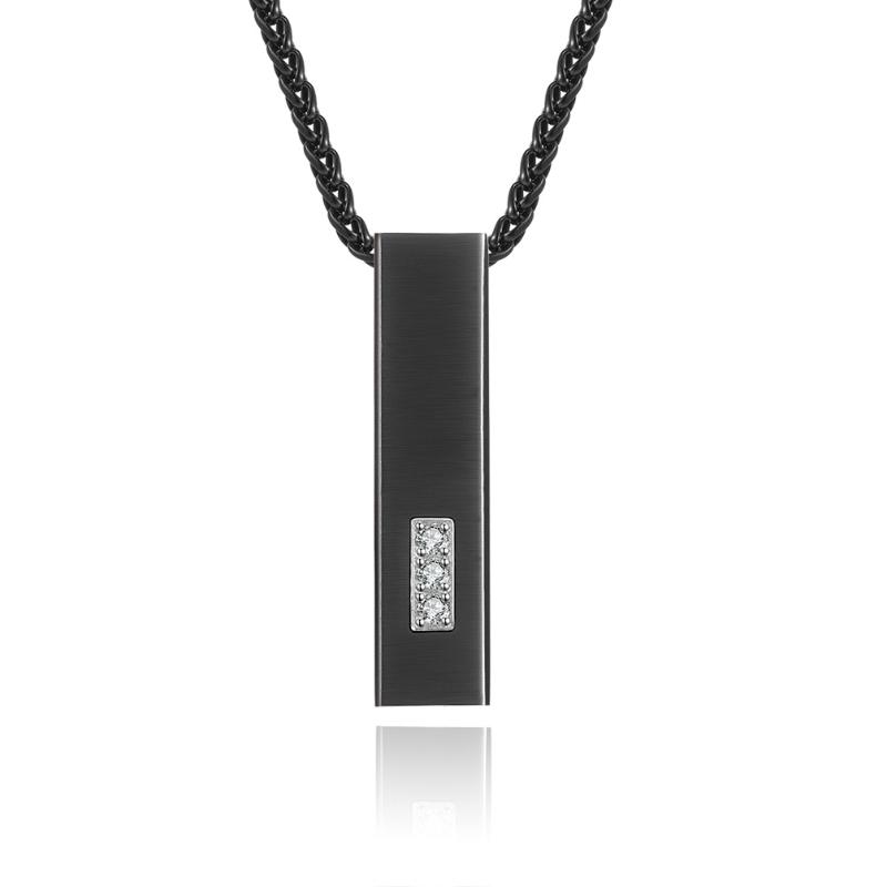 

Black Open Perfume Bottle Pendant Necklace for Men Ashes Amulet Cremation Urn Necklaces Stainless Steel Male Jewelry