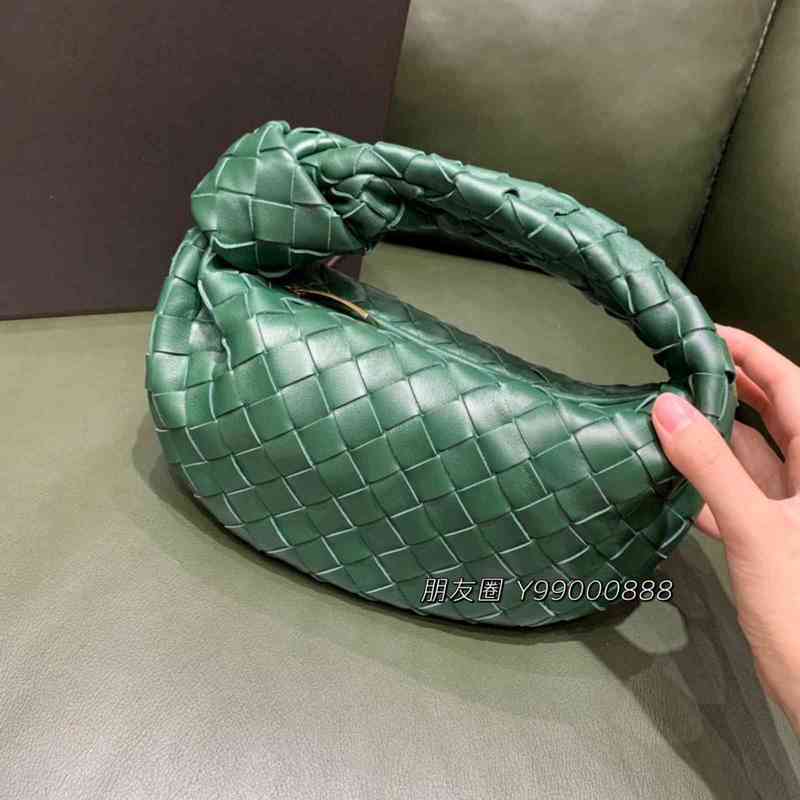 

Handbags Venetas Designer Bottegas Mini Cloud Bag Jodie Sheepskin Knotted Satchel Woven Underarm Bag Portable Women's Bag L8NN, Rain forest green