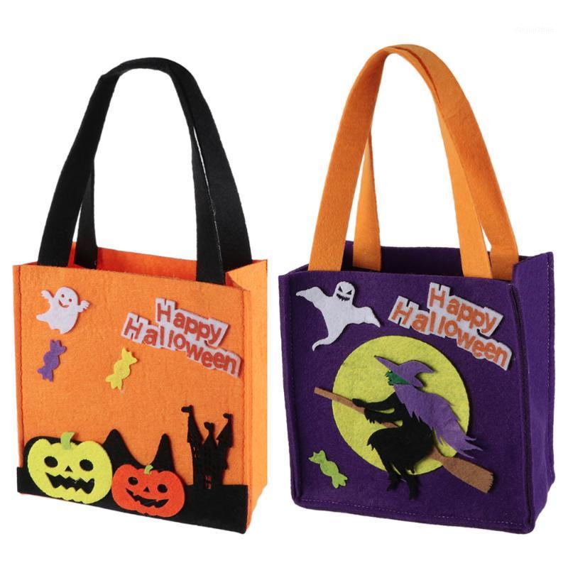

2 Pcs Halloween Gift Pouches Candy Biscuit Packaging Bag Gift Handbag1