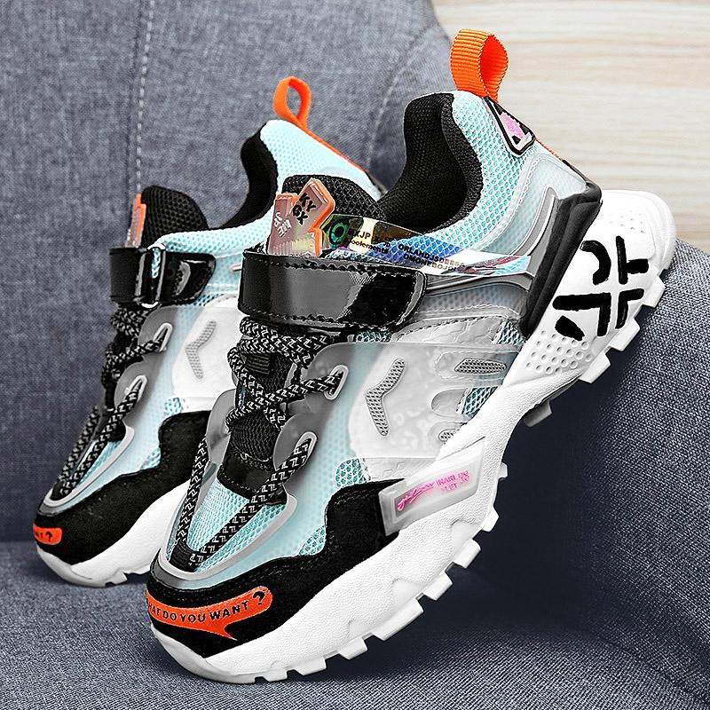 

Size 28-40 Baby Kids Shoes 2020 Running Shoes Children Boy Sports Girls Hollow Breathable Little Girl, Red