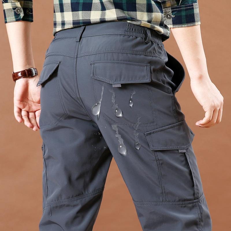 

Tactical Pants Men Summer Casual Army Style Trousers Mens Cargo Pants Waterproof Quick Dry Loose Trousers Male Bottom, Black