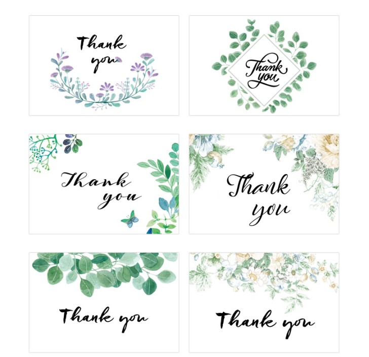 

thank you cards creative Thanksgiving greeting card English letter thank you gift cards 6 pieces per set
