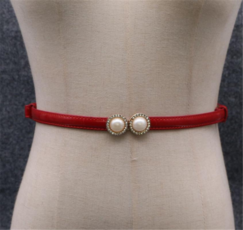 

Pearl Shape Belts For Women Wedding Designer Elastic Girl Stretch Skinny Waist Belt Cummerbunds Metal Female Belt ceinture, White