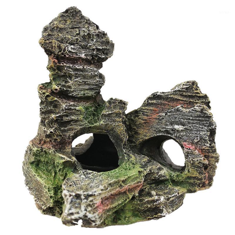 

Simulation Climbing Aquarium Mountain Decorative Ornament Resin Tree Bridge Stone Landscaping Rock Cave Fish Tank Playing View1