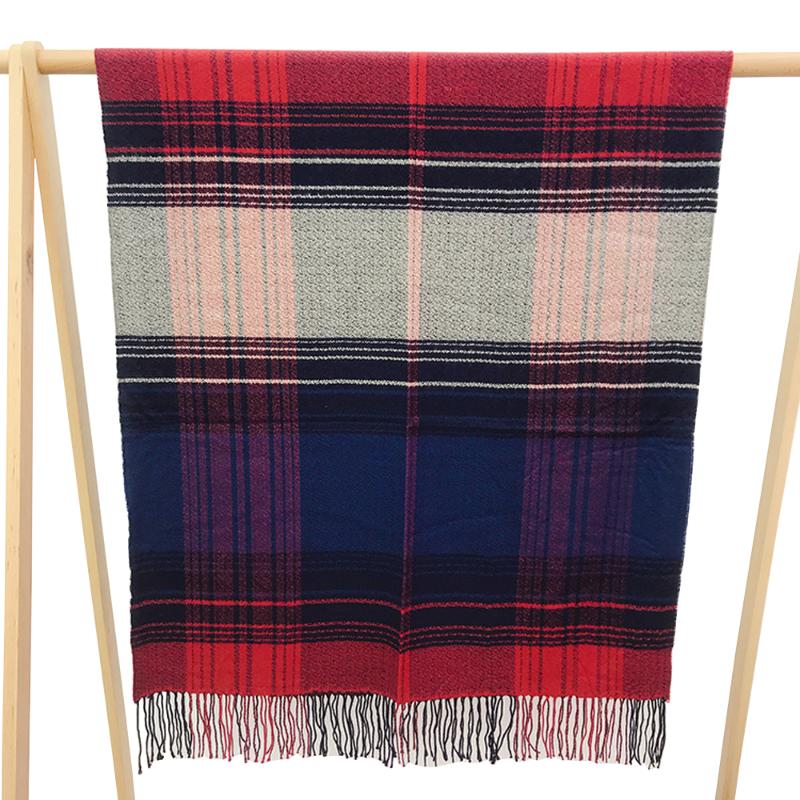 

Classic Winter Women Plaid Scarf Shrugs Large Cashmere Tassle Shawl Wraps Sjaals Voor Dames Bufandas Mujer Echarpe Szal