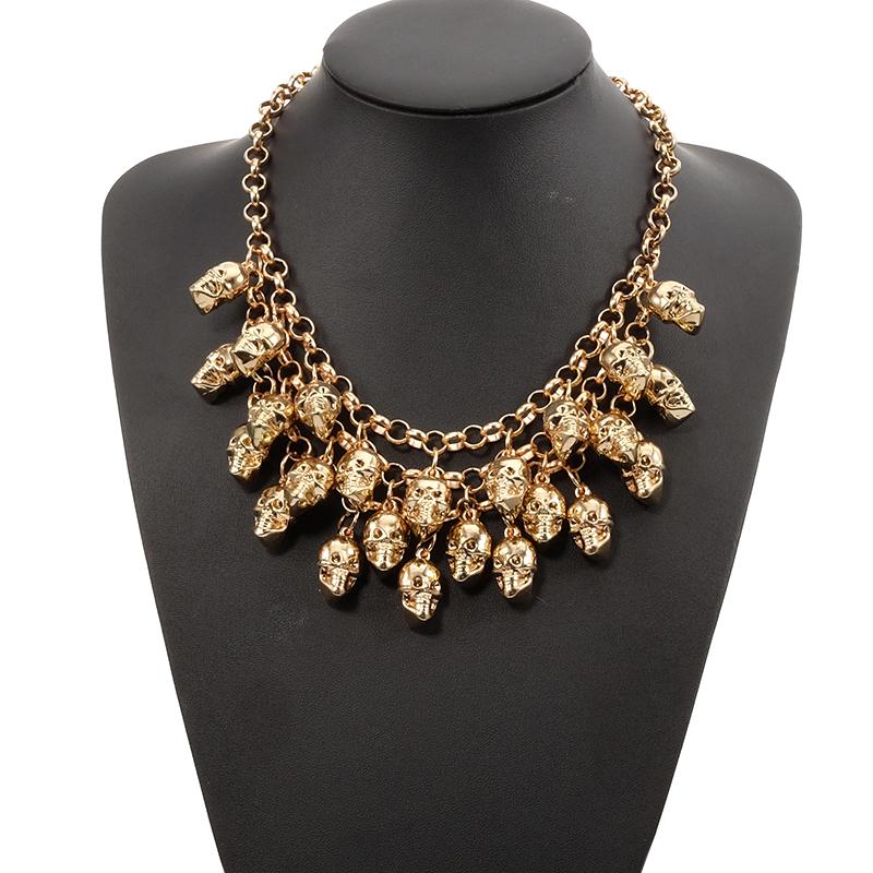 

Statement Women Punk Trendy Skeleton Pendant Necklace Fashion Holloween Festival Jewelry