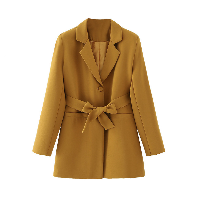 

2021 New Dt 27687- Autumn Europe and the United States Women's Camel Belt Jackets Women Suits Nsfs, See chart