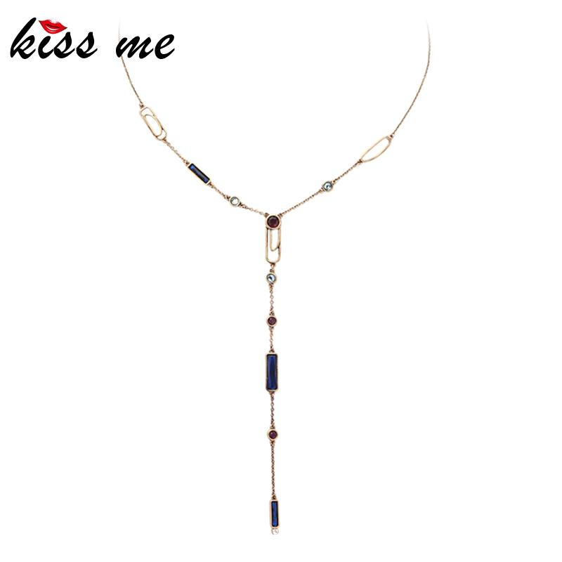 

KISS ME Pendant Necklace Zinc Alloy Chain Resin Geometric Necklaces for Women Fashion Jewelry Bijoux