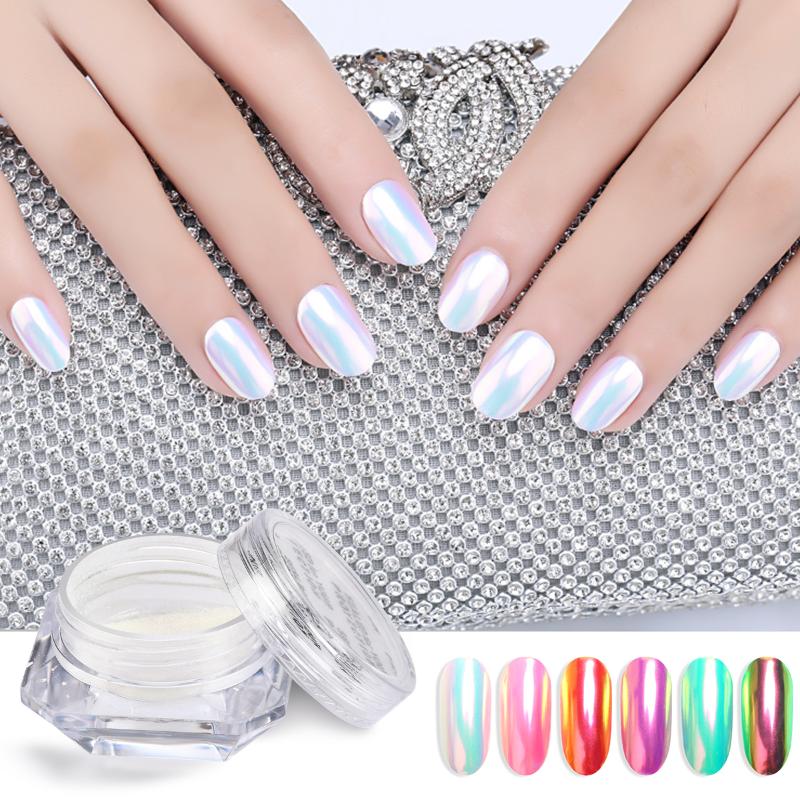 

Smooth Mermaid 0.2g Color Mirror Art Chrome Gradient Powder DIY Pigment Nail Nail Art Decoration Dust Glitter Super