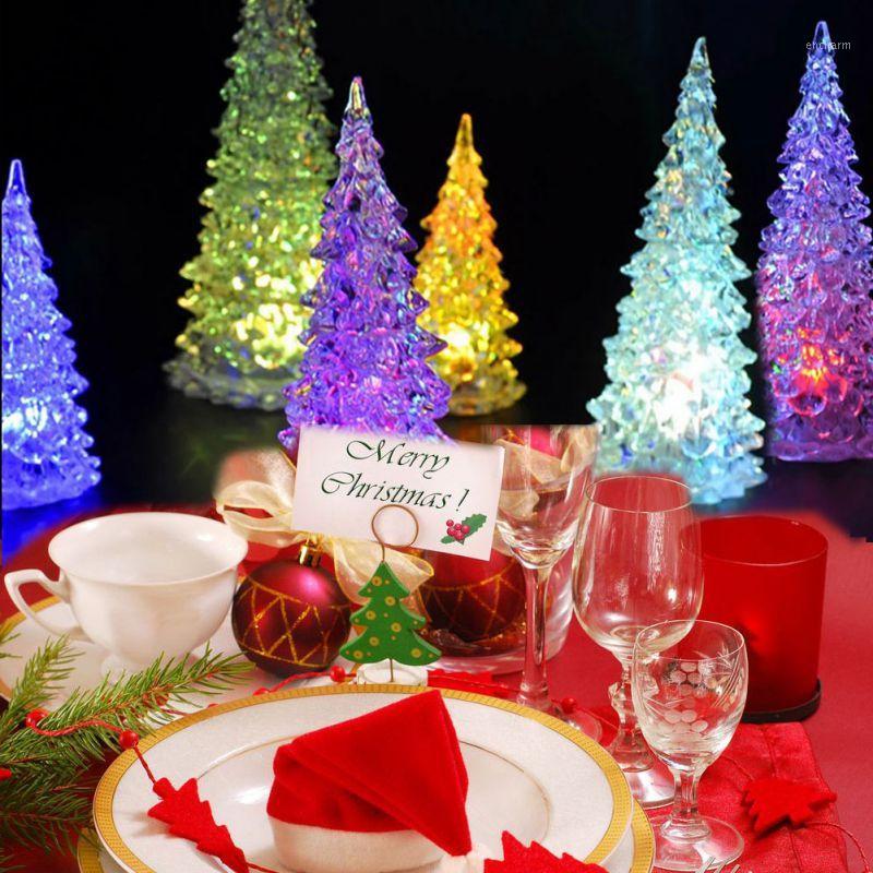 

LED Battery Operated Colour Changing Night Light Desk Table Top Christmas Tree New Year Decoration Gift Festive Party Supply1