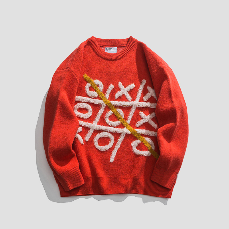 

21FW Fashion Towel Embroidery Knitting Sweater For Men Women Couples Autumn Winter Warm Loose Pullover High Street Crewneck Sweatshirts TJMJYWY580, White