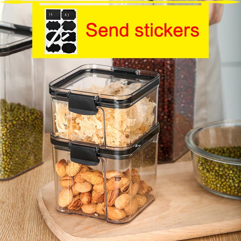 

Sealed jar storage box grade plastic snack nuts dry goods transparent household grains kitchen