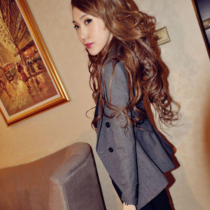 

Casual suit jacket long section spring new Korean version Slim one buckle small suit female