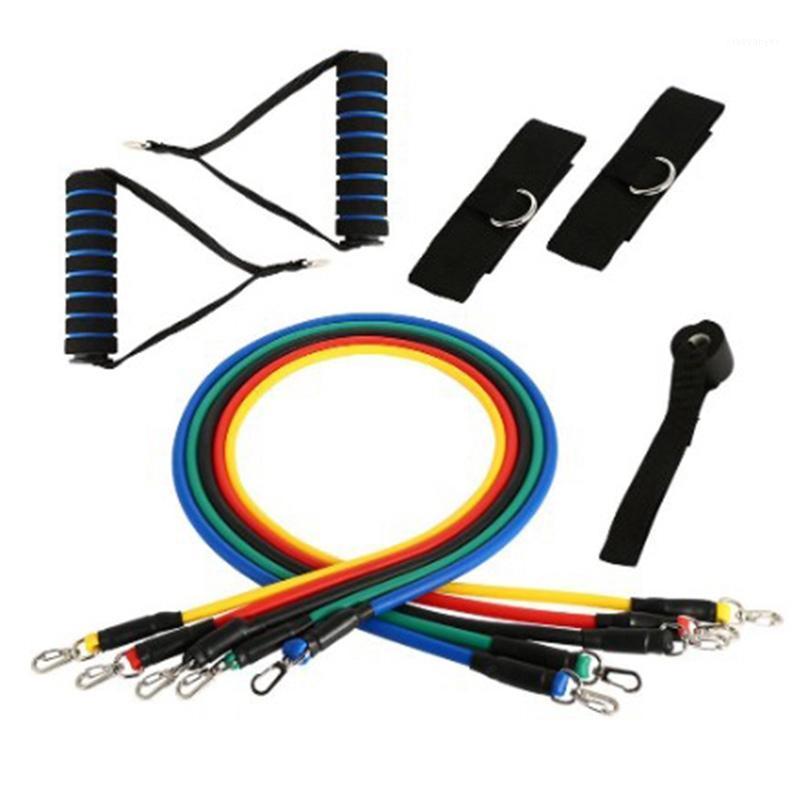 

NEW-11Pcs Resistance Bands Yoga Pilates Fitness Equipment Elastic Pull Rope Workout Latex Tube Set1