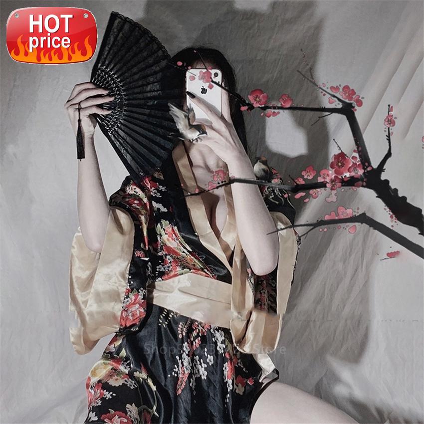 

Sexy Pajamas Cosplay Costume Adult Maid Outfit Dress Kawaii Lingerie Female Japanese Kimono Uniform Temptation Suit Sleepwear #7s13, Black;white