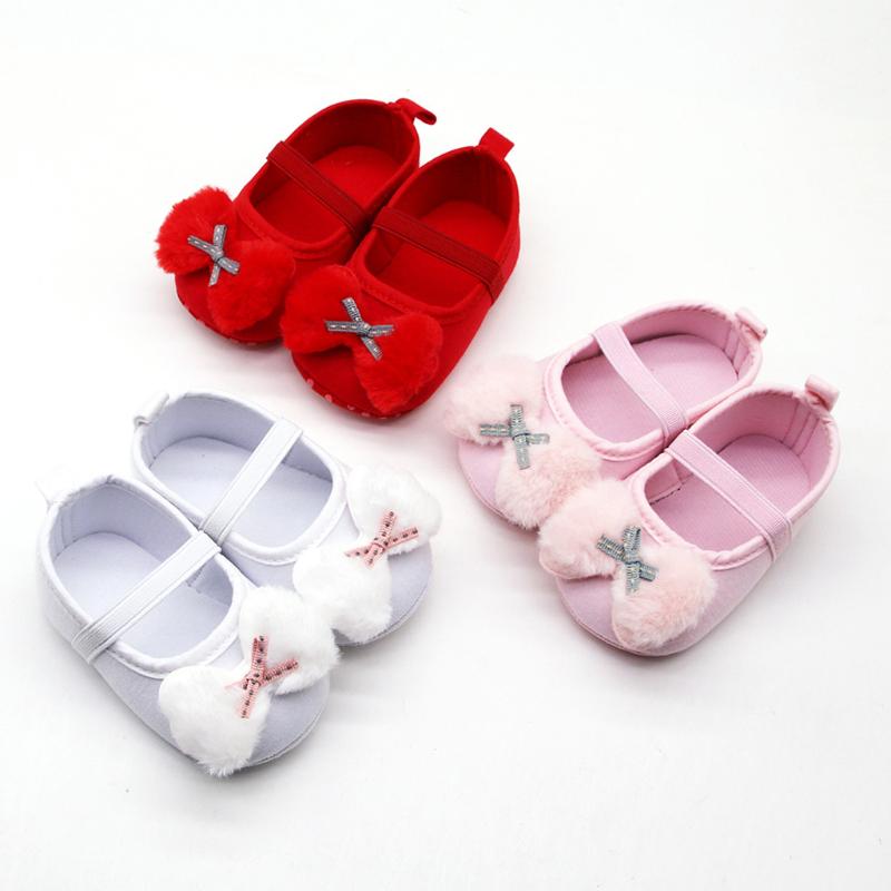 

NEW Spring Infant Newborn Baby Shoes Girls Prewalker Bow Applique Single Shoe Princess Shoes Single First Walkers, Pink
