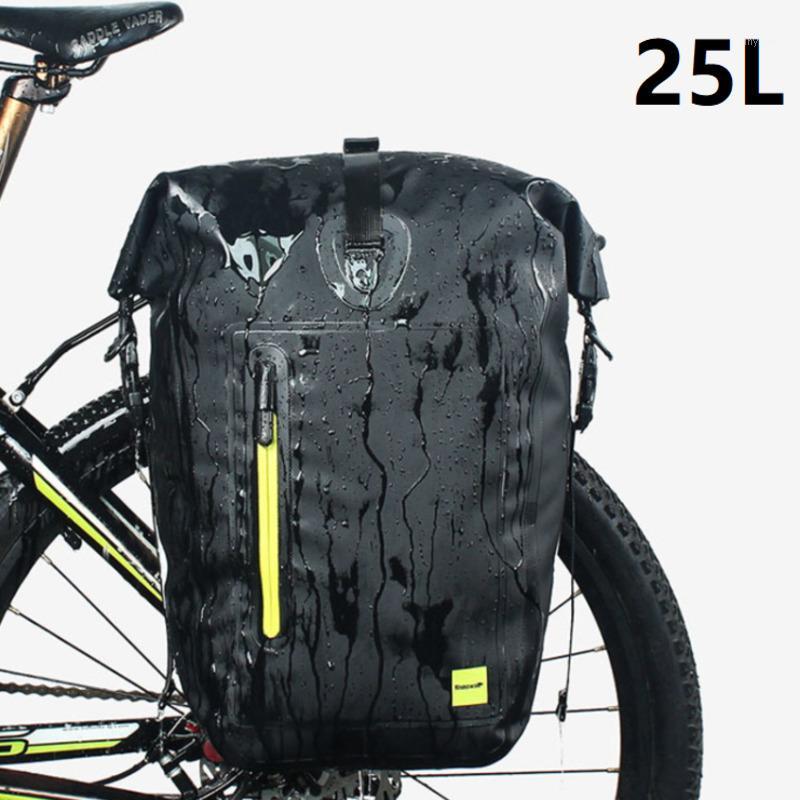 

Multifunctional Waterproof Bike Bag MTB Road Bicycle Rear Rack Pannier Bag Cycling Rear Seat Shoulder Luggage 25L1