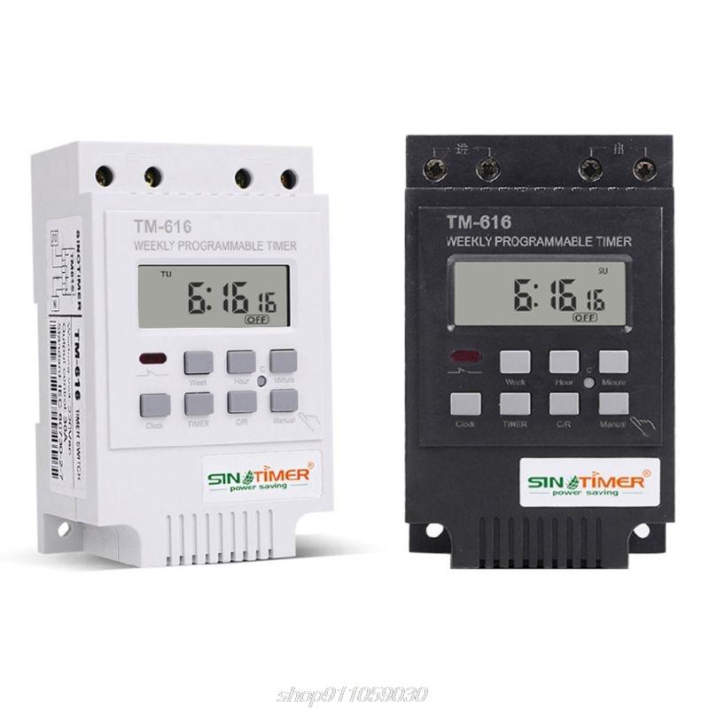 

Digital Electronic Timer Switch 220V 30A Rail Mount 17 Settings 7 Days Weekly Programmable Relay Controller J13 21 Dropshipping