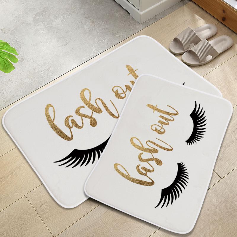 

Anti-Slip Absorb Water Bath Mat Lash Out Eyelash Bathroom Kitchen Bedroon Floor Carpet Entrance Rugs Prayer Mat Pad40*60/50*80cm, Color6