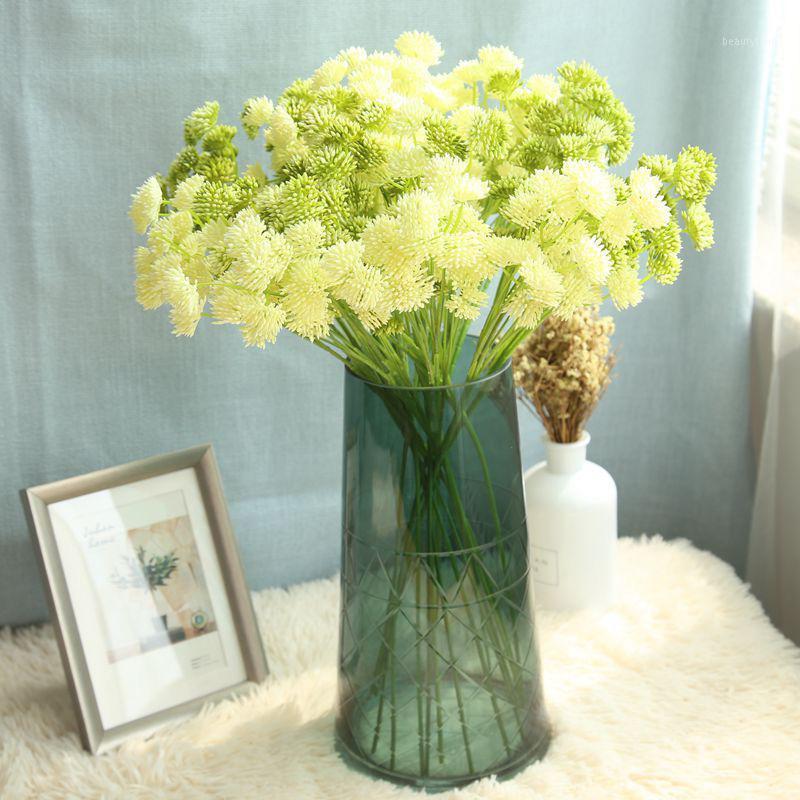 

50cm Dandelion Artificial Flower For Wedding Home Decoration Plastic Flower Dandelion Fake Flowers For DIY Party Decoration1, Green