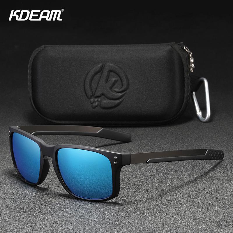 

Sunglasses KDEAM Rectangular Polarized Men Driving Fishing Sunglass TR90 Flexible Frame Mix Stainless Steel Glasses Temples, White;black