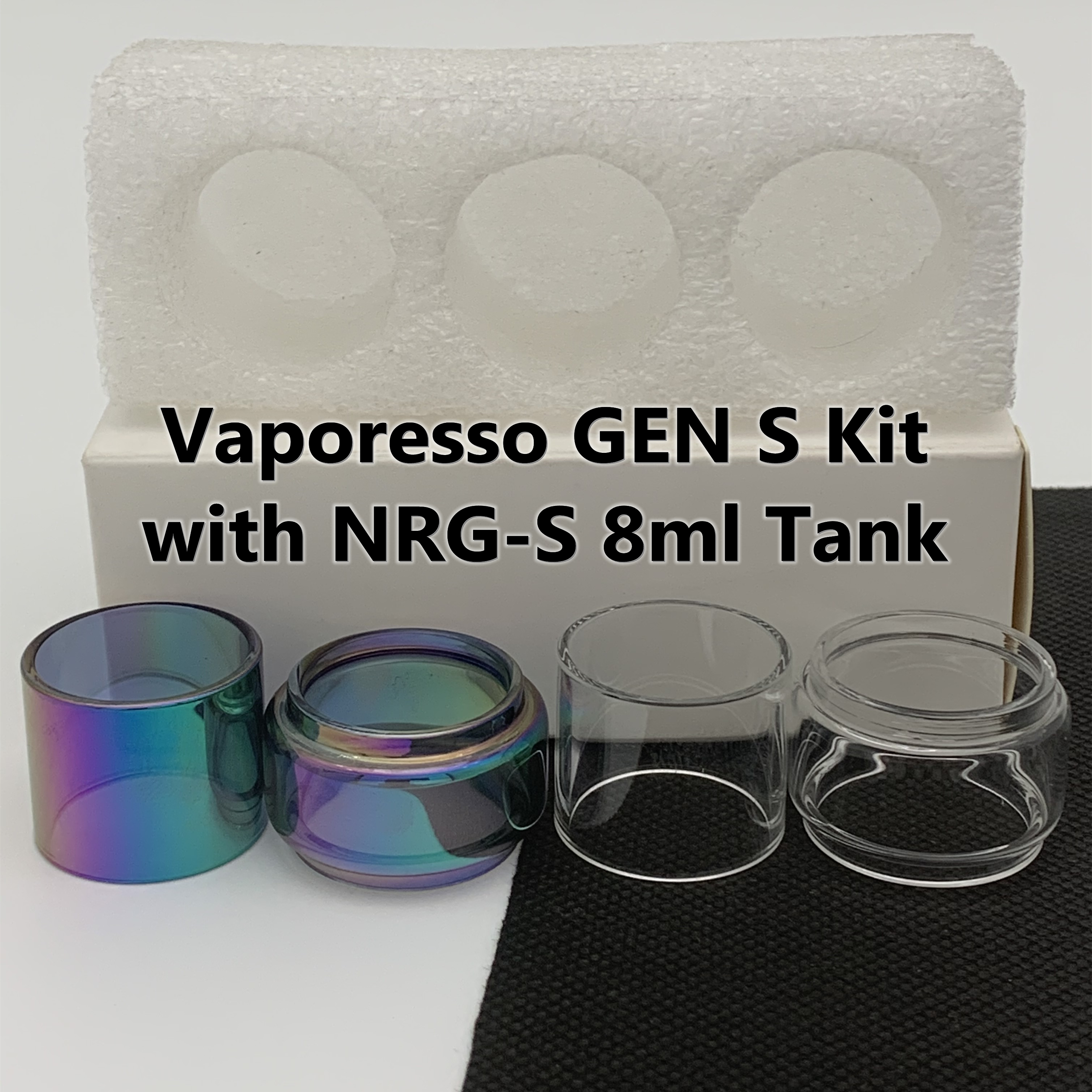 

Vaporesso GEN S Kit with NRG-S 8ml Tank Normal 5ml Bulb Tube Clear Rainbow Replacement Glass Tube Bubble Fatboy