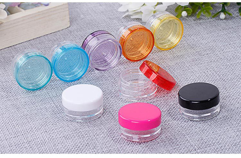 2021 3g Make Up Jar Cosmetic Sample Empty Container Plastic Round Lid